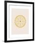 Linocut Floral Mandala in Gold-null-Framed Art Print