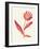 Linocut Flower / Viva Magenta-Alisa Galitsyna-Framed Giclee Print