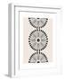 Linocut Mandala Flowers in Black-null-Framed Art Print