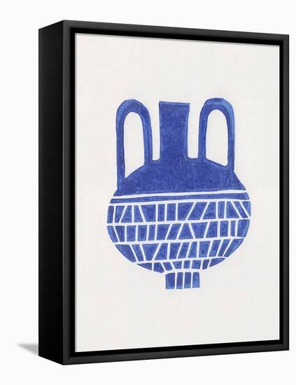 Linocut Vase #6-Alisa Galitsyna-Framed Stretched Canvas