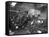 Linotype Machine Room at a Printing Company, Mexborough, South Yorkshire, 1959-Michael Walters-Framed Stretched Canvas