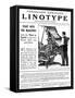 'Linotype & Machinery Ltd. advert', 1919-Unknown-Framed Stretched Canvas