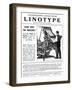 'Linotype & Machinery Ltd. advert', 1919-Unknown-Framed Giclee Print