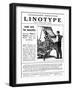 'Linotype & Machinery Ltd. advert', 1919-Unknown-Framed Giclee Print