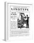 'Linotype & Machinery Ltd. advert', 1919-Unknown-Framed Giclee Print