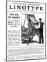 'Linotype & Machinery Ltd. advert', 1919-Unknown-Mounted Giclee Print