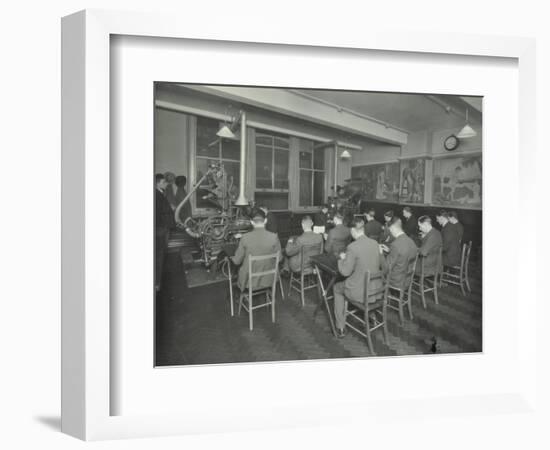 Linotype Students at Work, Camberwell School of Arts and Crafts, London, 1930-null-Framed Photographic Print