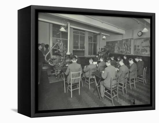 Linotype Students at Work, Camberwell School of Arts and Crafts, London, 1930-null-Framed Stretched Canvas