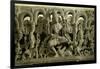 Lintel Depicting the Trinity: Siva, Brahma and Vishnu, Warangal, Kakatiya-null-Framed Giclee Print