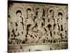 Lintel Featuring Hindu Trinity, from Waranal, Andhra Pradesh, Kakatiya Dynasty (Stone)-Indian-Stretched Canvas