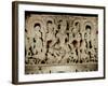 Lintel Featuring Hindu Trinity, from Waranal, Andhra Pradesh, Kakatiya Dynasty (Stone)-Indian-Framed Giclee Print