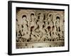 Lintel Featuring Hindu Trinity, from Waranal, Andhra Pradesh, Kakatiya Dynasty (Stone)-Indian-Framed Giclee Print