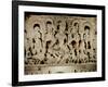 Lintel Featuring Hindu Trinity, from Waranal, Andhra Pradesh, Kakatiya Dynasty (Stone)-Indian-Framed Giclee Print