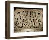 Lintel Featuring Hindu Trinity, from Waranal, Andhra Pradesh, Kakatiya Dynasty (Stone)-Indian-Framed Giclee Print