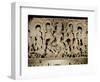 Lintel Featuring Hindu Trinity, from Waranal, Andhra Pradesh, Kakatiya Dynasty (Stone)-Indian-Framed Giclee Print