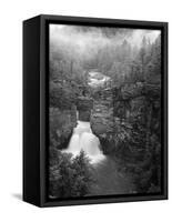 Linville Falls, Linville Gorge, Pisgah National Forest, North Carolina, USA-Adam Jones-Framed Stretched Canvas