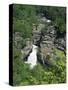 Linville Falls, Linville River Near the Blue Ridge Parkway, Appalachian Mountains, North Carolina-Robert Francis-Stretched Canvas