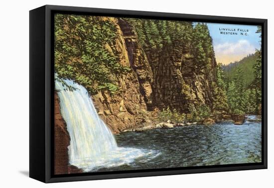 Linville Falls, Western North Carolina-null-Framed Stretched Canvas