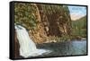 Linville Falls, Western North Carolina-null-Framed Stretched Canvas