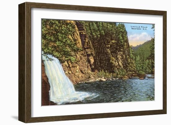 Linville Falls, Western North Carolina-null-Framed Art Print