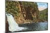 Linville Falls, Western North Carolina-null-Mounted Art Print