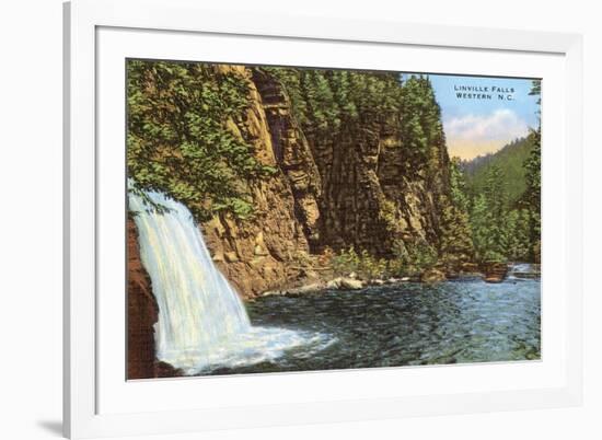 Linville Falls, Western North Carolina-null-Framed Premium Giclee Print