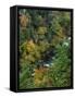 Linville Gorge and Autumnal Forest Canopy, Blue Ridge Parkway, North Carolina, USA-James Green-Framed Stretched Canvas