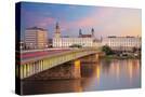 'Linz, Austria. Panoramic cityscape image of riverside Linz, Austria ...