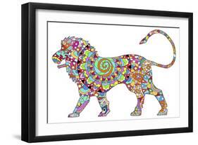 Lion 2 Color-Miguel Balbás-Framed Giclee Print