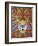 Lion Ablaze-Drawpaint Illustration-Framed Giclee Print