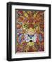 Lion Ablaze-Drawpaint Illustration-Framed Giclee Print