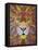 Lion Ablaze-Drawpaint Illustration-Framed Stretched Canvas