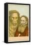 Lion and Bearded Man-null-Framed Stretched Canvas