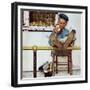 "Lion and His Keeper", January 9,1954-Norman Rockwell-Framed Giclee Print