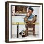 "Lion and His Keeper", January 9,1954-Norman Rockwell-Framed Giclee Print