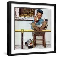 "Lion and His Keeper", January 9,1954-Norman Rockwell-Framed Giclee Print