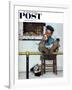 "Lion and His Keeper" Saturday Evening Post Cover, January 9,1954-Norman Rockwell-Framed Giclee Print