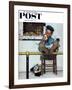 "Lion and His Keeper" Saturday Evening Post Cover, January 9,1954-Norman Rockwell-Framed Giclee Print