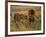 Lion and Lioness Growling at Each Other, Masai Mara National Reserve, Rift Valley, Kenya-Mitch Reardon-Framed Photographic Print