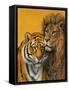 Lion and Tiger-Harro Maass-Framed Stretched Canvas