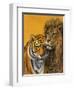 Lion and Tiger-Harro Maass-Framed Giclee Print