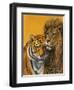 Lion and Tiger-Harro Maass-Framed Premium Giclee Print