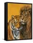 Lion and Tiger-Harro Maass-Framed Stretched Canvas