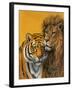 Lion and Tiger-Harro Maass-Framed Giclee Print