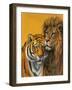 Lion and Tiger-Harro Maass-Framed Giclee Print