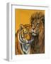 Lion and Tiger-Harro Maass-Framed Giclee Print