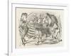 Lion and Unicorn Alice with the Lion and the Unicorn, and a Plum Cake-John Tenniel-Framed Photographic Print