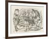 Lion and Unicorn Alice with the Lion and the Unicorn, and a Plum Cake-John Tenniel-Framed Photographic Print