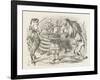 Lion and Unicorn Alice with the Lion and the Unicorn, and a Plum Cake-John Tenniel-Framed Photographic Print