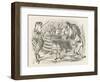 Lion and Unicorn Alice with the Lion and the Unicorn, and a Plum Cake-John Tenniel-Framed Photographic Print